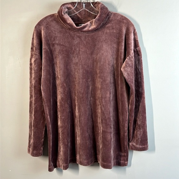 J.Jill Pure Jill Cowl Neck Stretch Velour Tunic Sweater Size S - Picture 4 of 13